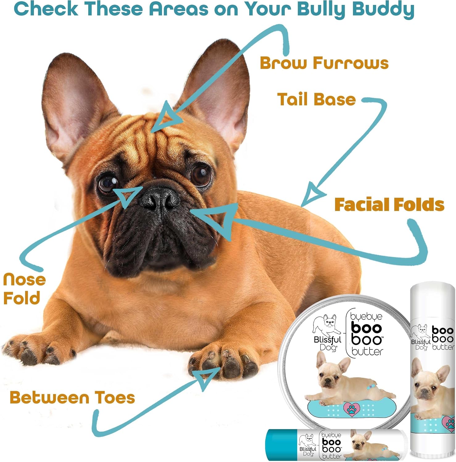 The Blissful Dog 8 oz TIN French Bulldog Booboo Butter
