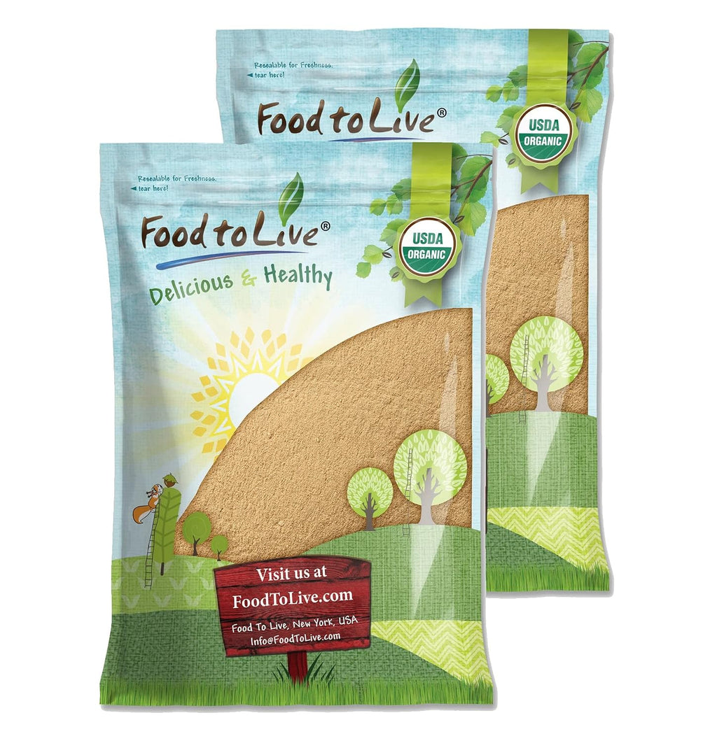 Food to Live Polvo Orgánico de Amla (Amalaki), 6 Libras - Grosella India, No GMO, Crudo, Puro, Molido Fino, Kosher, Vegano. Rico en Antioxidantes y Vitamina C. Ideal para Batidos, Yogures