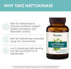 Himalaya NSK-SD Nattokinasa, Suplemento Alimenticio para una Circulación Saludable, Vegano, Sin Gluten, Extracto de Natto, 100 mg, 60 Cápsulas