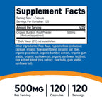 Nutricost Raíz de Bardana 500mg, 120 Cápsulas Vegetales