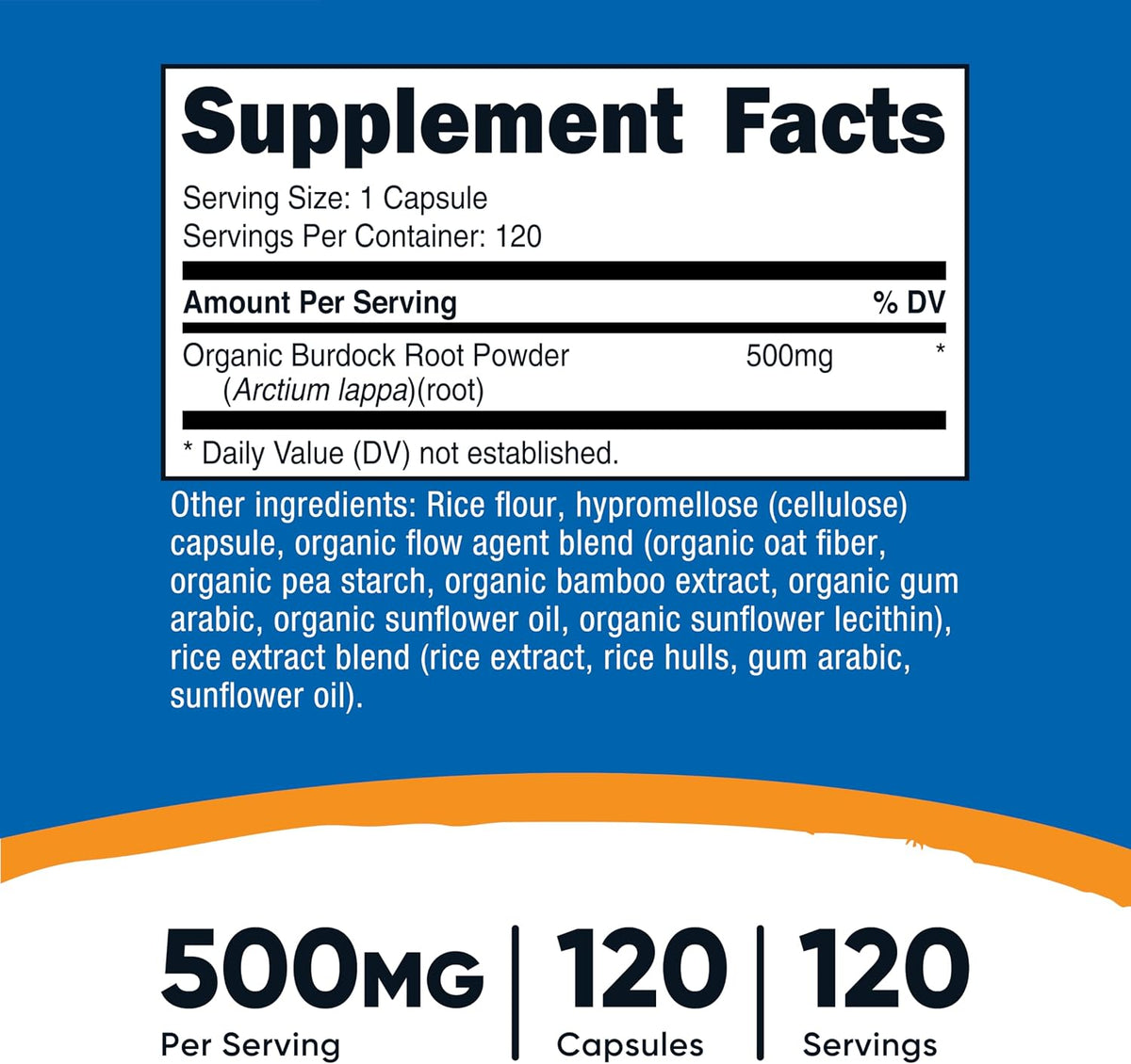 Nutricost Raíz de Bardana 500mg, 120 – Vegetariano y vegano: Las cápsulas son de origen vegetal, sin gelatina – Image 2