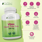 Purely Holistic Vitex 650mg - 120 Cápsulas Veganas