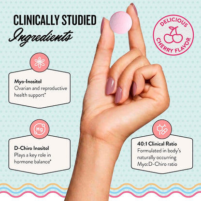 Legendairy Milk Myo Inositol and D Chiro Inositol Supplement for Women, 40:1 Ratio, Sugar Free Vegan Chewable Tablets, – Image 3