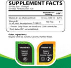 Nutritunes D3 K2 5000 UI + 100 mcg MK-7 120 Cápsulas