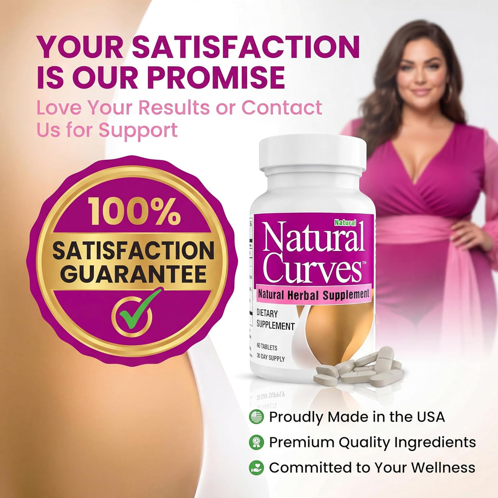 Natural Curves Suplemento Herbal para Bienestar Femenino con Fenogreco y Saw Palmetto - 60 Comprimidos Veganos