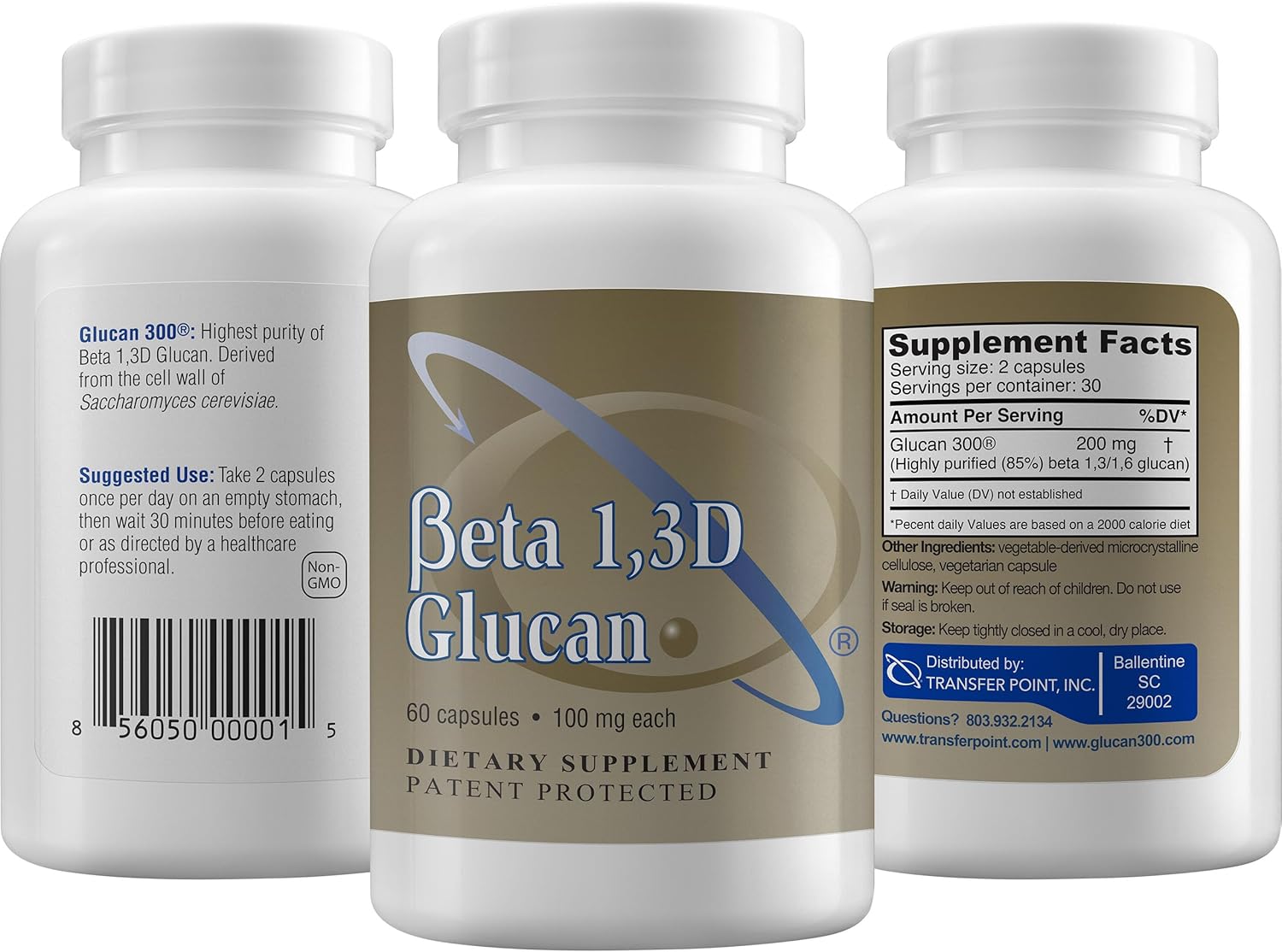 Beta 1,3D Glucan 100 mg – 60 Cápsulas para Apoyo Inmunológico