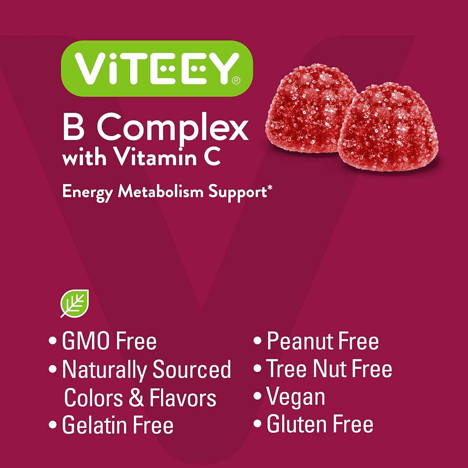Viteey Complejo B en Gomitas con Vitamina C - 60 Gomitas