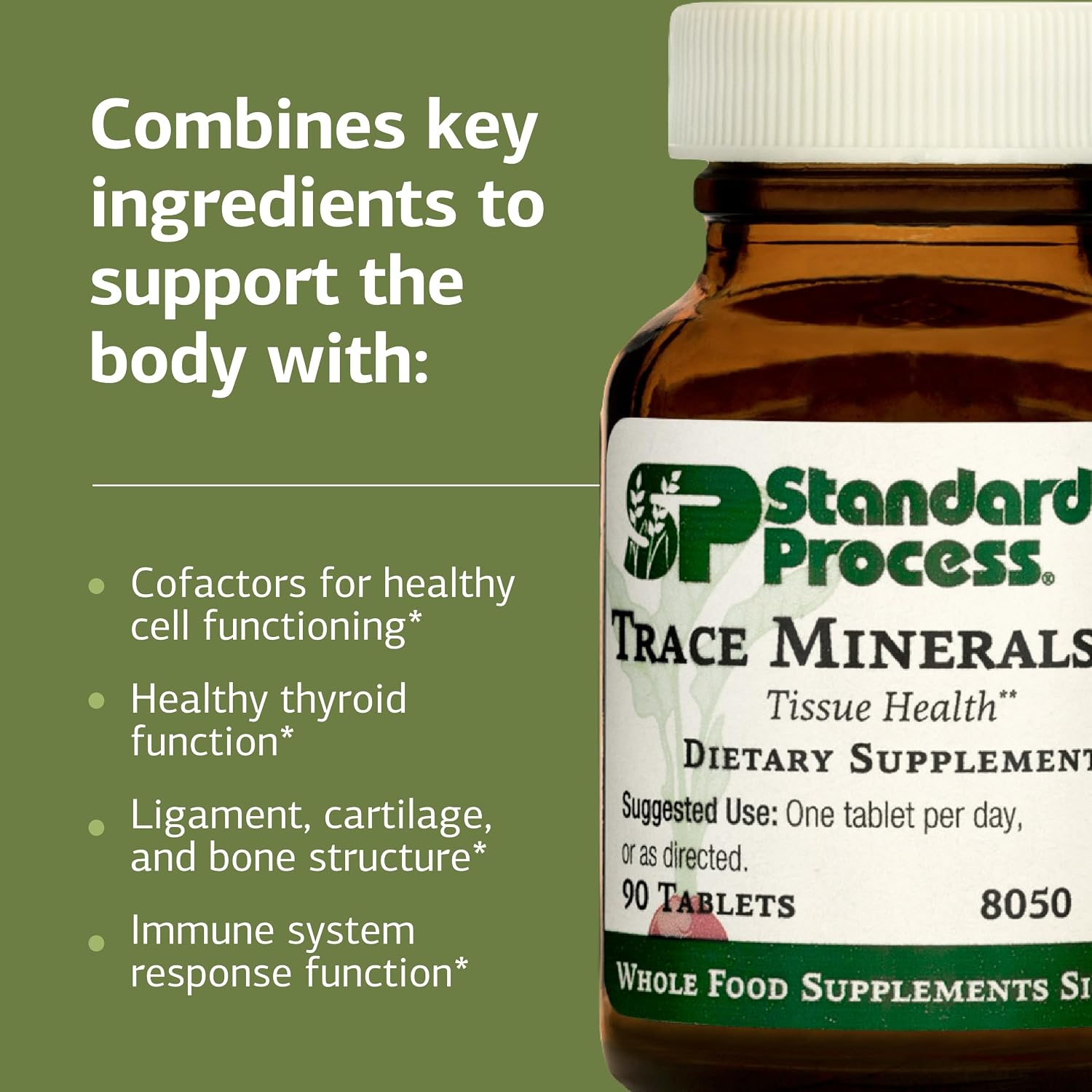 Standard Process Trace Minerals-B12 - Complejo de Minerales Traza con Vitamina B12 - 90 Comprimidos