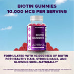 Vitamatic Biotin Gummies 10.000 mcg – Gominolas veganas de biotina – 60 unidades