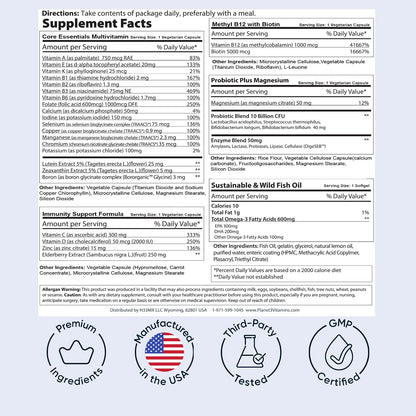 Planet 3 Daily Vitamin Packs – – Metilcobalamina (Vitamina B12): Forma activa de la vitamina B12, contribuye a la – Image 9