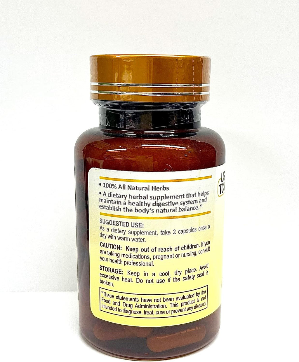 Coptis Rhubarb Capsules - 60 Cápsulas Vegetales - 500mg - USTCM