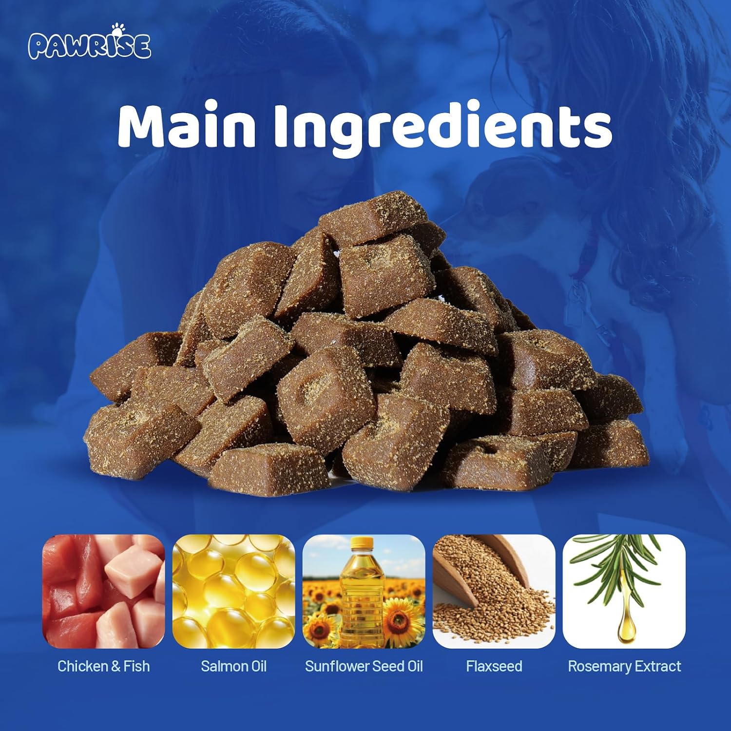 PawRise Multivitamínico Completo para Perros – Apoyo para Articulaciones, Piel, Digestión e Inmunidad – 150 Comprimidos Masticables Sabor Pollo