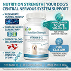 Nutrition Strength Vitamina B12 para Perros con Folato y Calcio - 120 Comprimidos Masticables