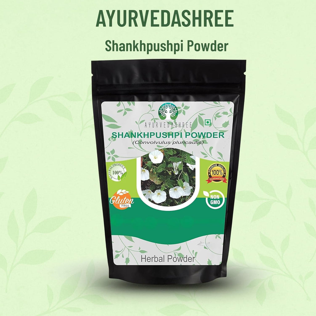 Shankhpushpi Powder 100g | Convolvulus Pluricaulis | Vegano | Sin Gluten | No GMO