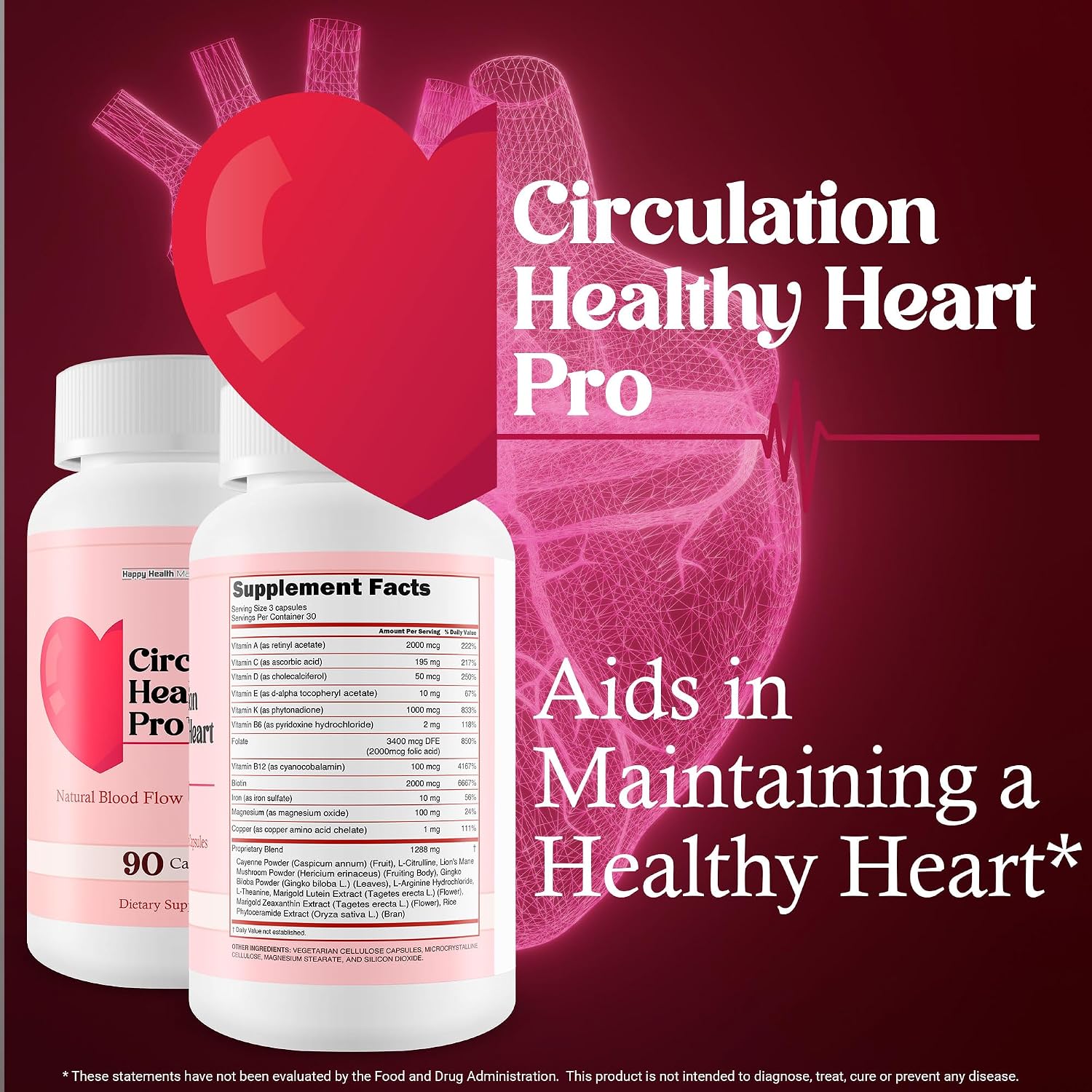 Circulation Healthy Heart Pro – Suplemento Avanzado para la Circulación Sanguínea