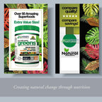 Vital First Daily Greens - Mezcla de Superalimentos con Vegetales Orgánicos y Enzimas - Sabor Tropical 306g