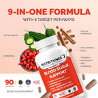 NutriSulin – Complemento de Canela de Ceilán y Berberina (Dihidroberberina) con Complejo de Azúcar en Sangre: Myo-Inositol, Melón Amargo, R-ALA, Vitamina D, Cromo, Magnesio y Zinc – 90 Cápsulas