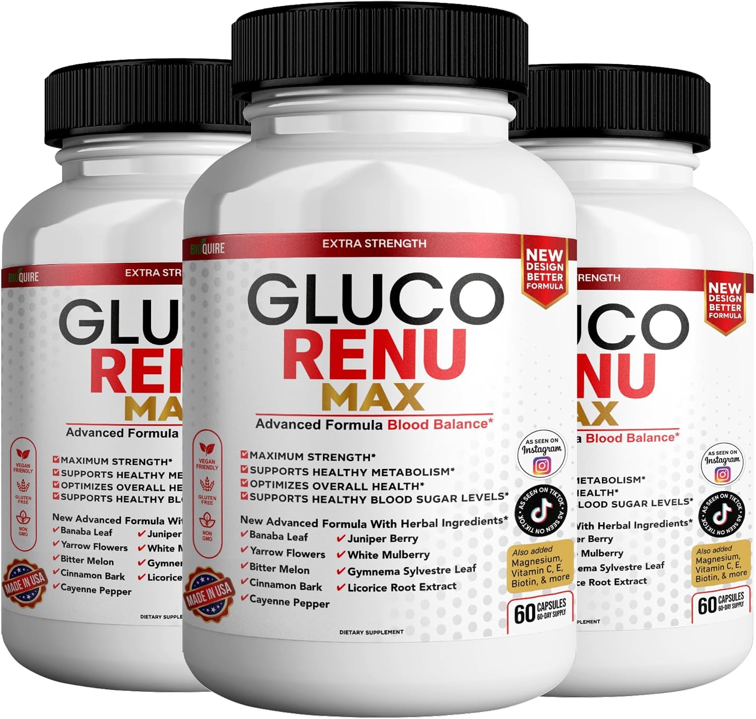 Gluco Rina Max Ultra – Complemento Alimenticio, 60 Cápsulas