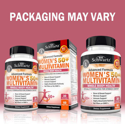 BioSchwartz Multivitamínico Diario para – Salud ósea y de los senos: El calcio, la vitamina D y la vitamina K – Image 2