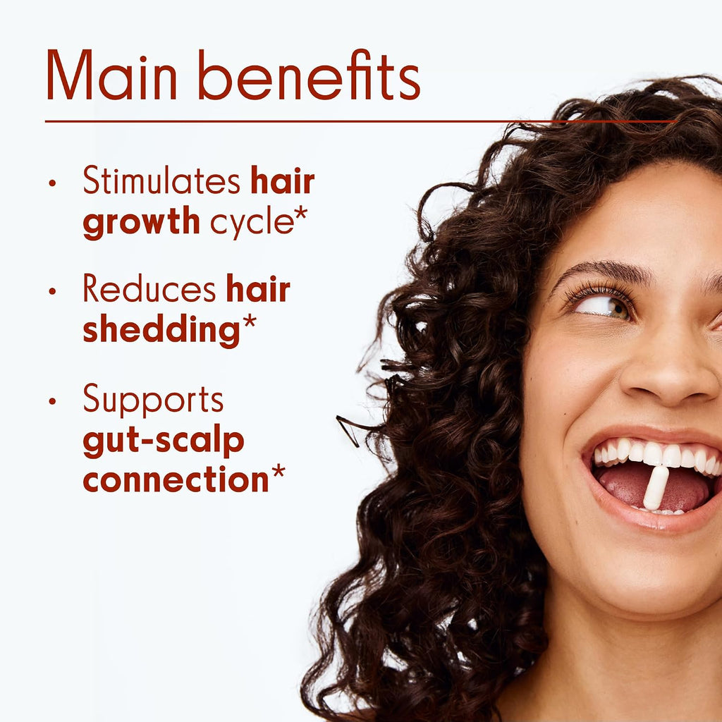 Love Wellness Healthy Hair Probiotics - Probióticos para el cabello con biotina, vitamina B12 y B6 - 30 cápsulas