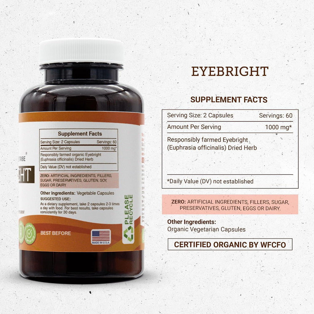 Secrets of the Tribe Eyebright 120 Cápsulas, 1000 mg