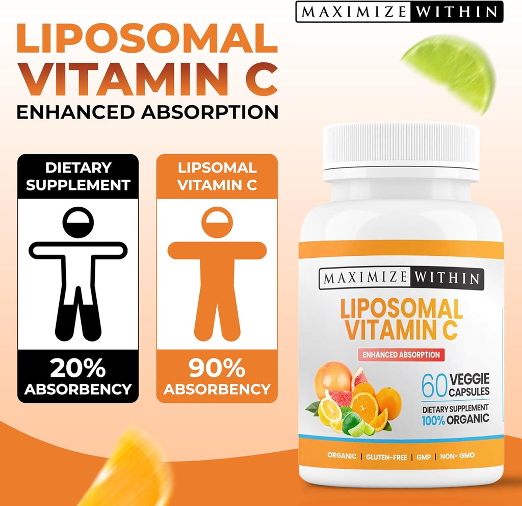 Maximize Within Vitamina C Liposomal - Absorción Mejorada, 60 Cápsulas