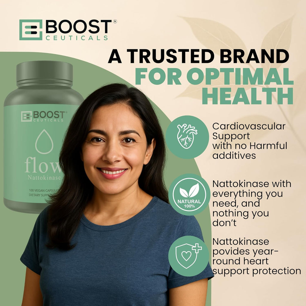 BoostCeuticals Nattokinase 2000 FU - 60 Cápsulas Veganas Enzima Fibrinolítica