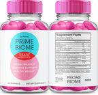 (2 Pack) Prime Biome Gummies - Suplemento para la Piel y el Intestino