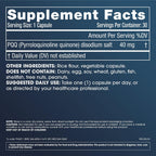 Pure PQQ - Pirroloquinolina Quinona, 40 mg, Extra Strength - 30 Cápsulas
