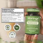 Benevolent Moringa Cápsulas con Curcumina Liposomal y BioPerine – 180 Cápsulas