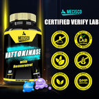 Mecisco Nattokinase con Trans-Resveratrol - 60 Cápsulas - No OGM, Sin Gluten
