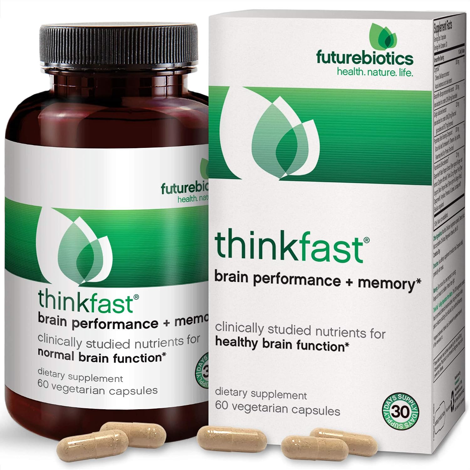 Futurebiotics ThinkFast, Rendimiento Cerebral y Memoria, 60 Cápsulas Vegetales