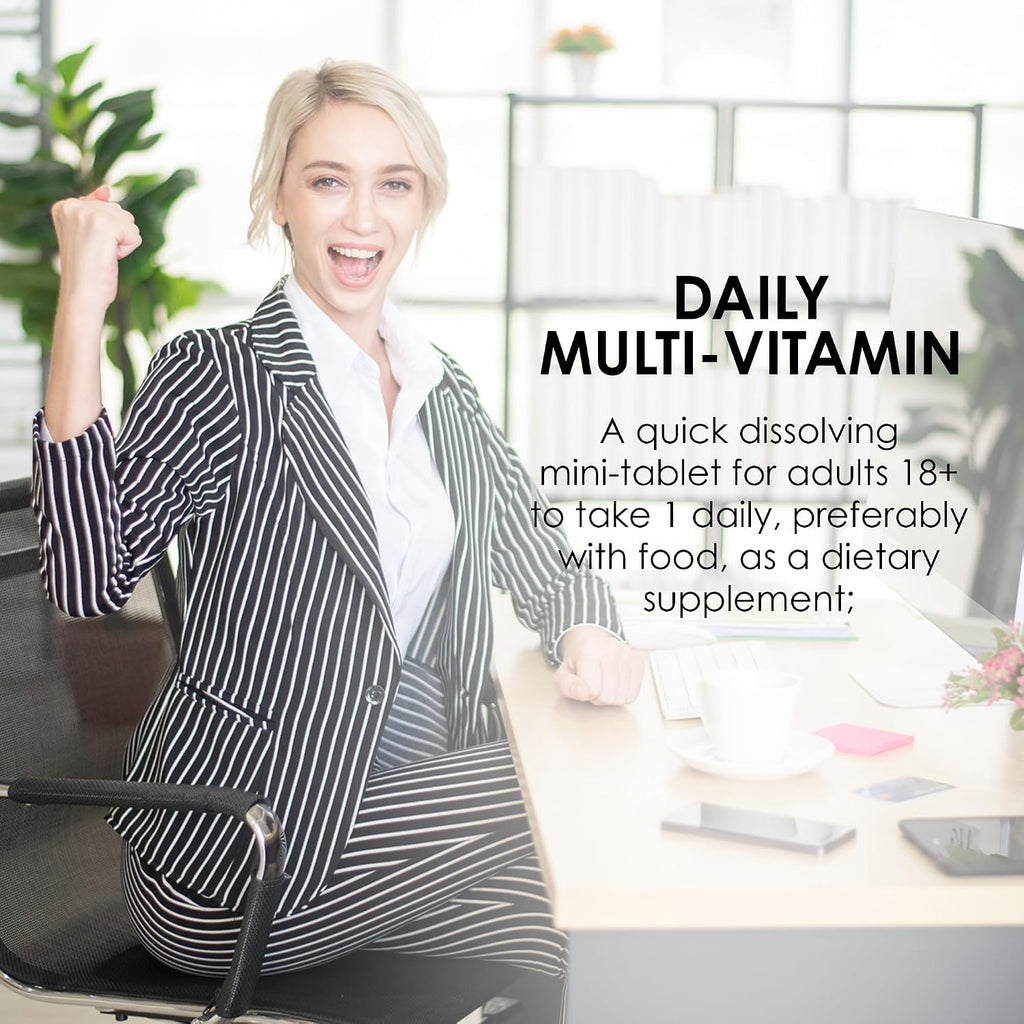 MASON NATURAL Mini Multi Vitaminas - Complejo Multivitamínico Diario (100 comprimidos)