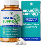 1 Suplemento Cerebral – Nootrópico con Alpha GPC, Ginkgo y Bacopa – 90 Cápsulas Veganas – Para Memoria y Concentración