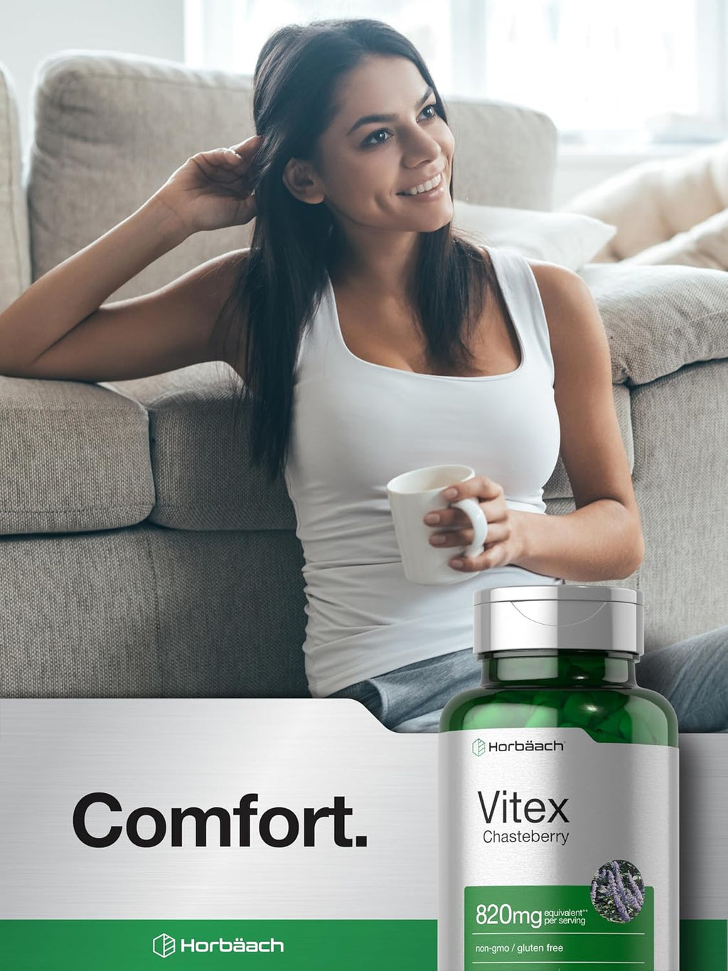 Horbäach Vitex Berry | 110 Cápsulas | Sauzgatillo (Agnus-Castus) | No GMO, Sin Gluten