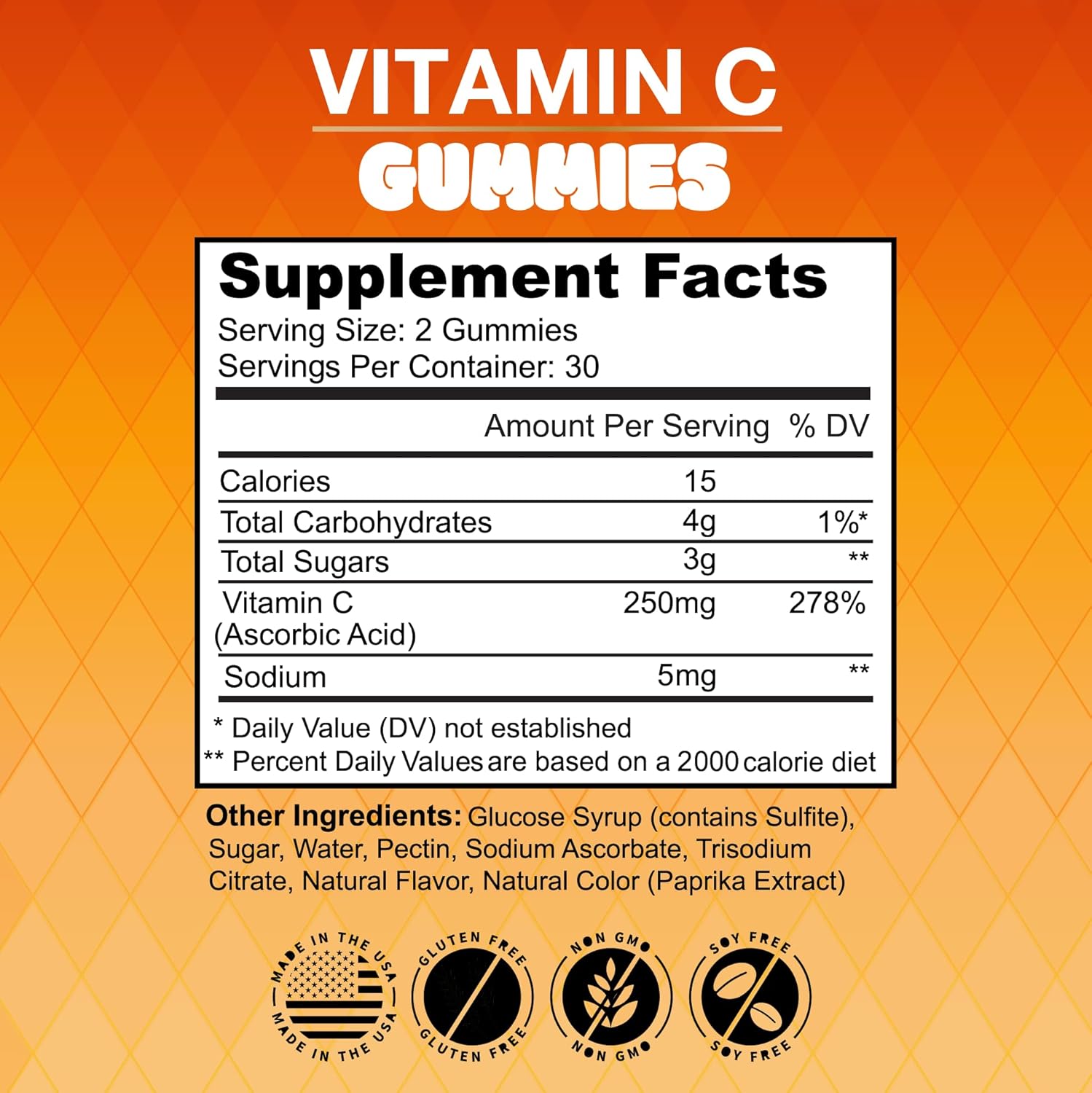 NEW AGE Vitamin C Gummies - Gominolas de Vitamina C con Sabor Naranja - Sin Gluten - 120 Gominolas