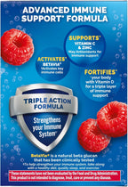 Emergen-C Immune+ Triple Action Polvo para Sistema Inmune, BetaVia, 1000mg Vitamina C, Vitaminas B, Vitamina D, Zinc y Antioxidantes, Frambuesa – 30 Sobres