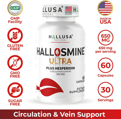 Hallosmine Ultra - Diosmin 500mg y Hesperidin 150mg - 60 cápsulas – Image 8