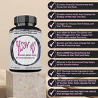 HSN 40 Hair Skin and Nails - 40 Ingredientes con Biotina 10000 mcg, Queratina y Colágeno