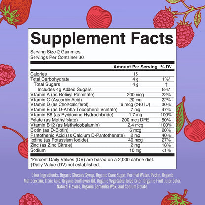 MaryRuth's Multivitamínico Infantil en – Nutrición diaria completa: Vitaminas del grupo B, yodo y zinc apoyan el – Image 2