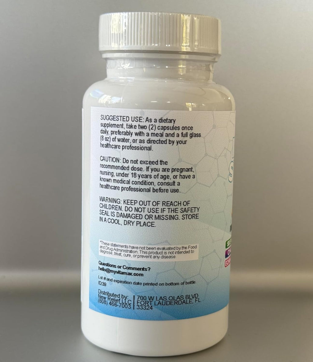 Vitamax 10-en-1 Defensa Inmunológica con Saúco, D3, Selenio, Quercetina, Zinc, Vitamina C, Jengibre, Cúrcuma, B6, Equinácea – 60 Cápsulas