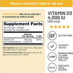 NatureWise Vitamina D3 4000 UI (100 mcg) - 200 Cápsulas con Aceite de Oliva Virgen Extra