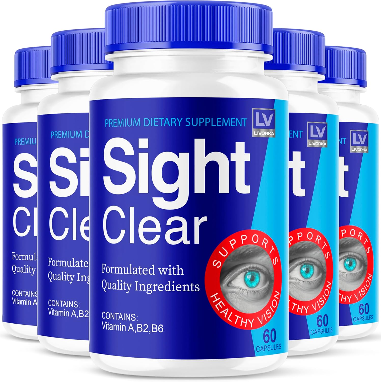 Sight Clear 20/20 Suplemento de Apoyo para la Visión - 3 Meses de Suministro - Paquete de 3