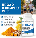 Vitaminerals 56 Ultrasix® Nervio | Energía | Apoyo Inmunológico | Vitaminas B | Cúrcuma | 100 Cápsulas Vegetales