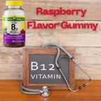 Spring Valley Vitamina B12 500 mcg Gominolas Sabor Frambuesa - 200 unidades