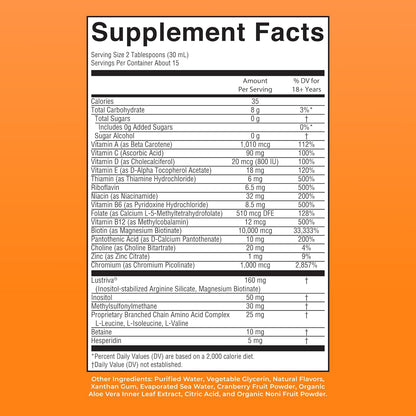 MaryRuth's Multivitamínico Líquido + Crecimiento Capilar - Clínicamente Testado con Biotina 10000 mcg - 450 ml