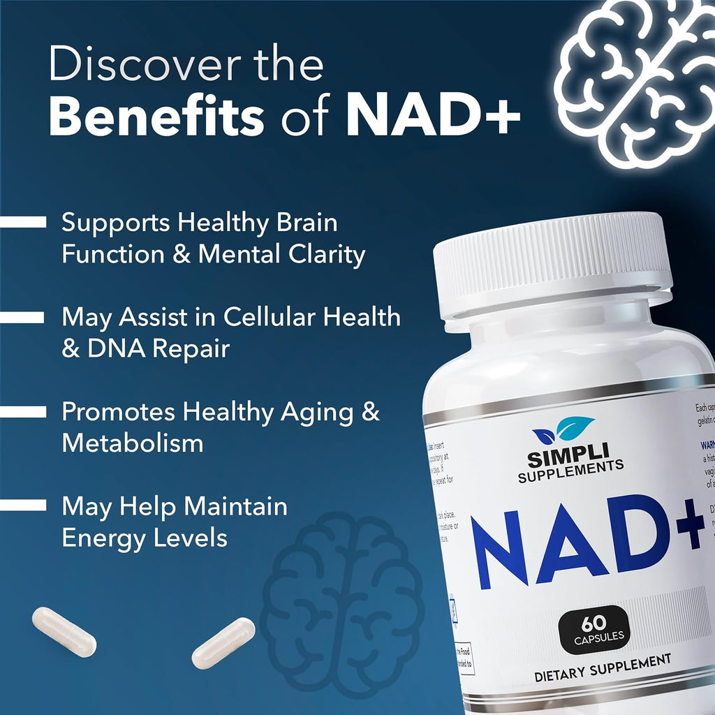 Suplemento de NAD 500 mg - Alternativa a NMN y Nicotinamida Ribósido - 60 Cápsulas