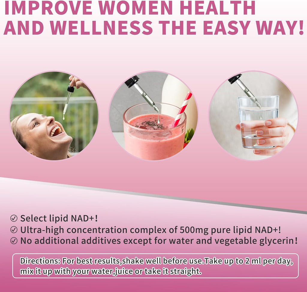 Wanish NAD Liposomal 500 mg – Nicotinamida para Mujeres, Vegano, Sin Azúcar