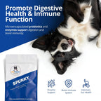 PROTHRIVE Spunky Digestive Supplement - Probióticos, Enzimas Digestivas, Soporte Articular para Perros y Gatos - 227g
