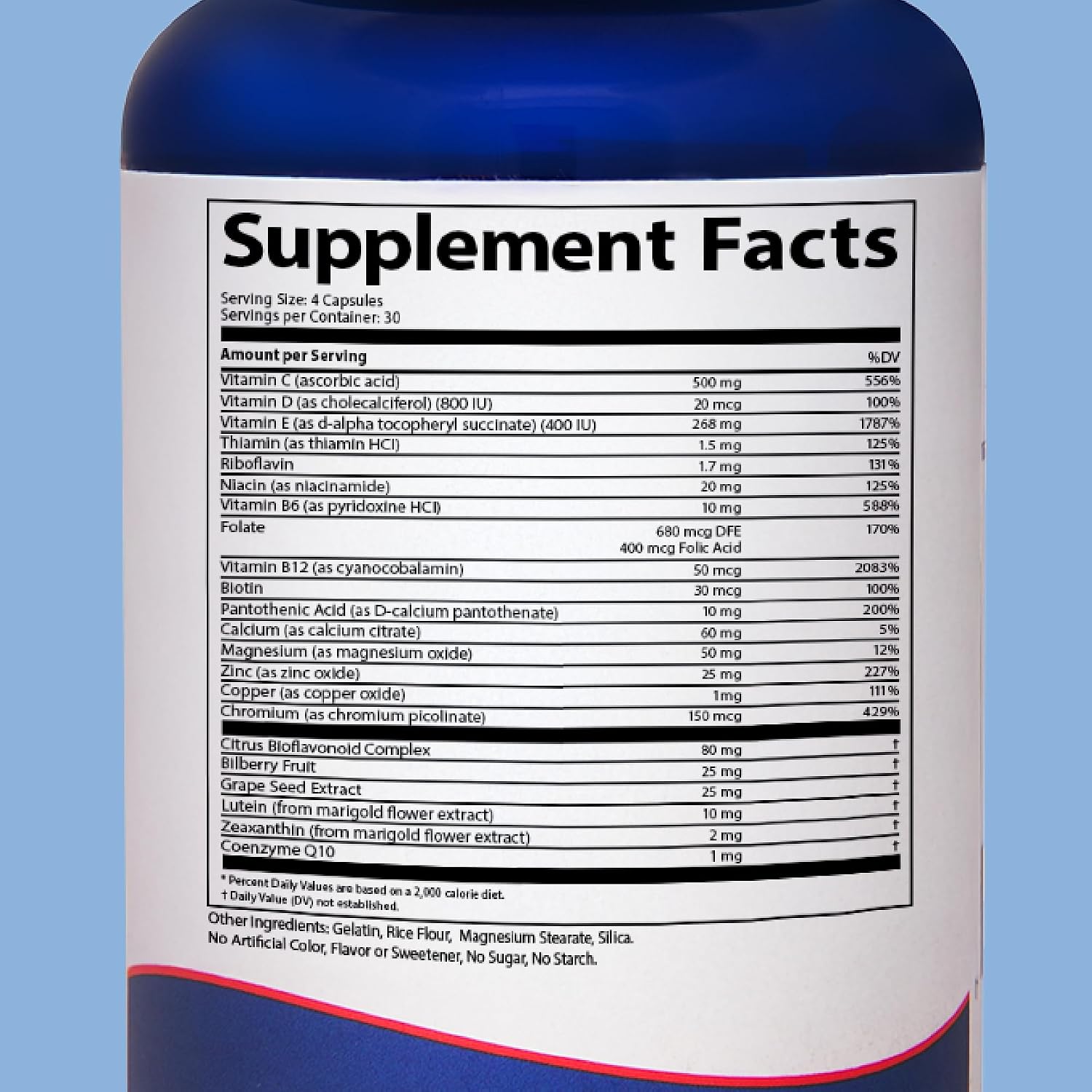 Doctor’s Advantage Macular Shield Eye Vitamins Plus Multivitamin – 120 Cápsulas, Suministro para 30 Días – Luteína y Zeaxantina con Ingredientes AREDS 2 y Complejo Multivitamínico Completo